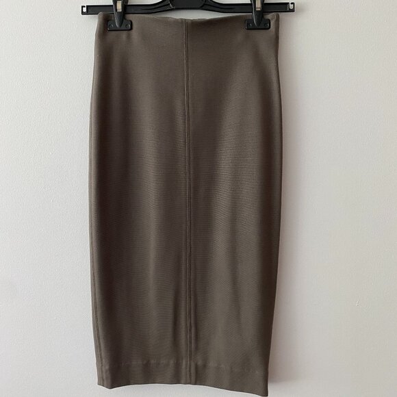 Aritzia Wilfred High Waist Stretch Mauve Grey Pencil Skirt XS - Picture 1 of 7